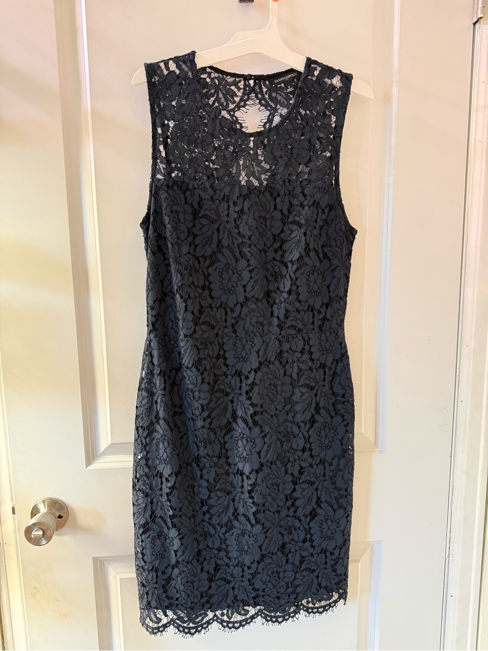 Banana Republic Black Lace Midi Dress
